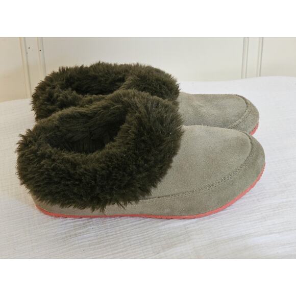 Sorel Go Coffee Run Slippers Womens Size 5 Suede Faux Fur Fuzzy Comfort - Picture 4 of 12